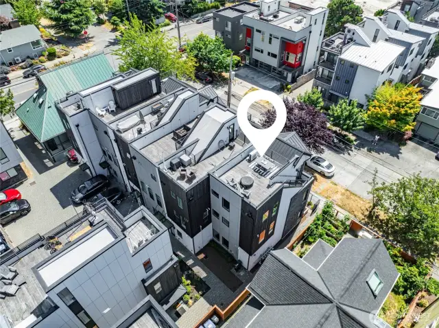 Back outside to the rooftop deck…