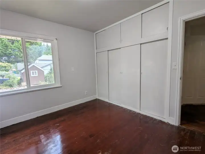 Primary bedroom's closet space