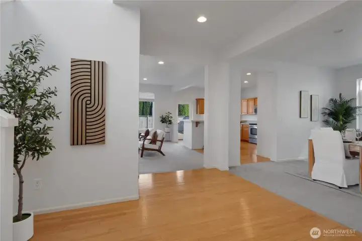As you enter further in the home you can appreciate the tall ceilings and open concept.