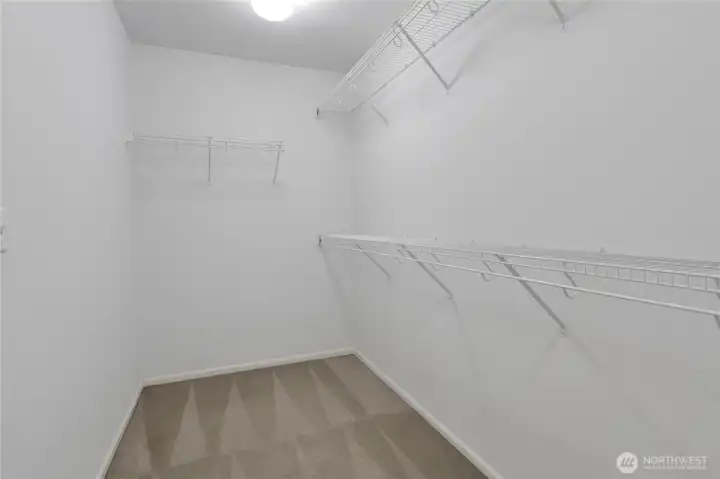 Walk in closet in Primary.