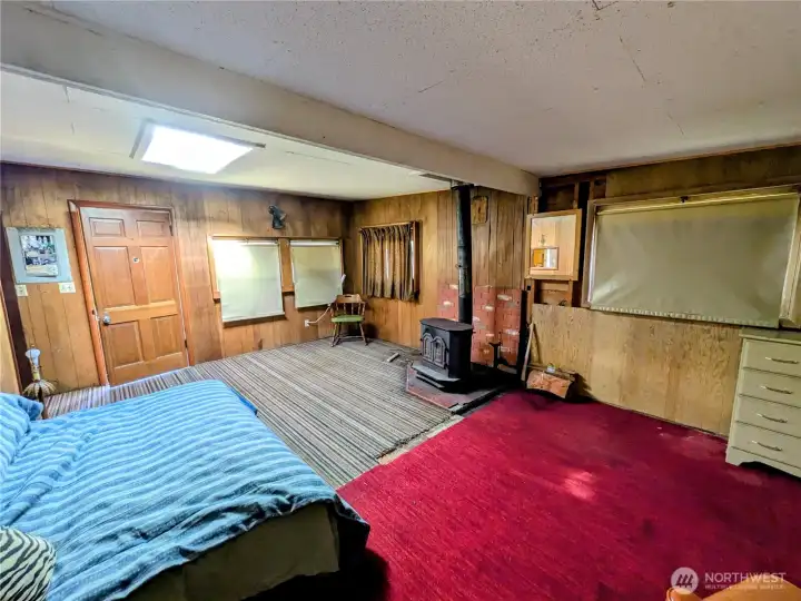 view from back of cabin, lg living space.