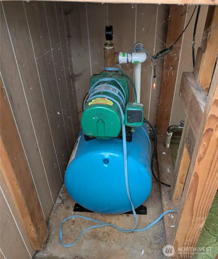 Well pump in back closet