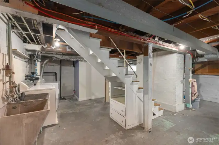 Extra storage, laundry, and slop sink make life a little easier