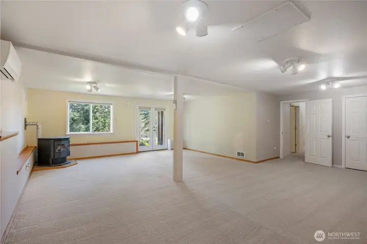 Finished downstairs basement