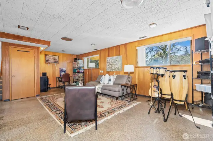 Perspective from lower-level separate doorway.