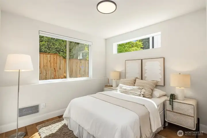 Bedroom on entry level. Bedroom on entry level.
