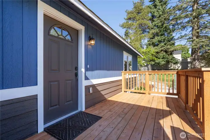 Front Entry w/New Siding, Deck, Front Door