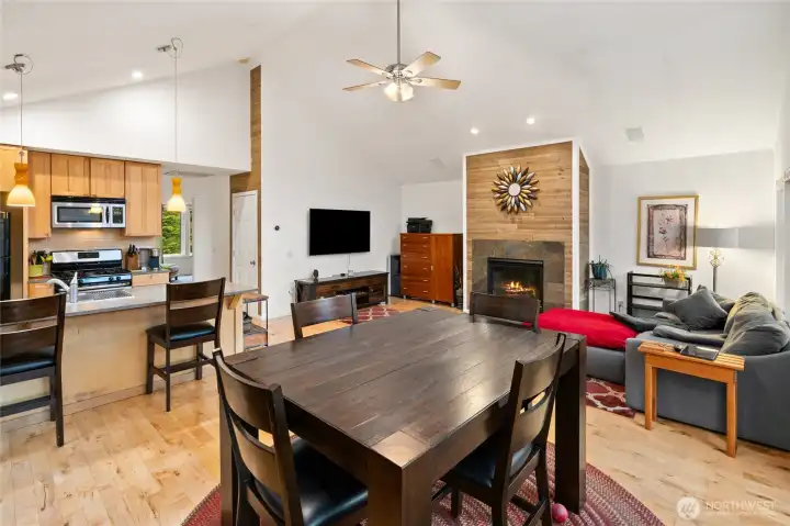 Open layout designed for gathering and entertaining.