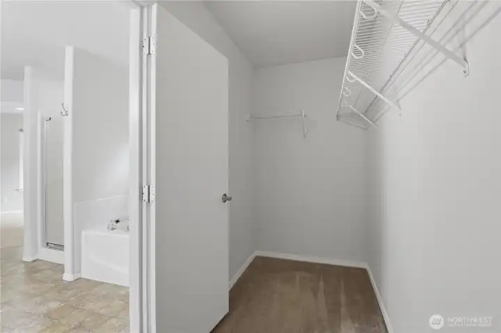 This is the walk-in closet in the primary suite.