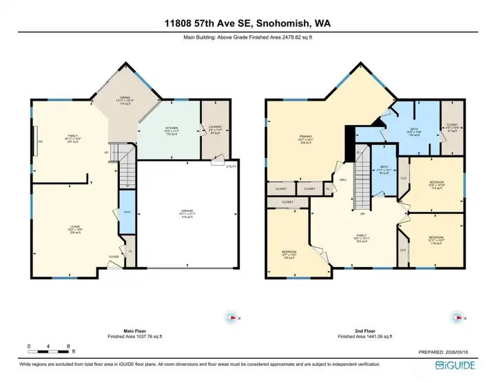 Floor plan for both levels.