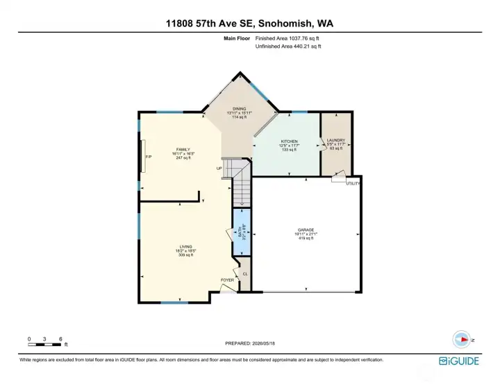 Floor plan for the first level.