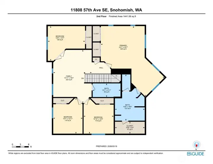 Floor plan for the second level.