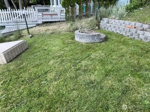 Firepit and Lawn Area Firepit and Lawn Area