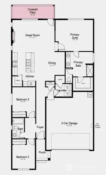 Additional Highlights Include: Gas range and covered patio.