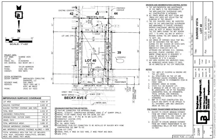 822 Becky Avenue E Preliminary Plot Plan