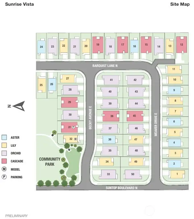 Sunrise Vista Site Map