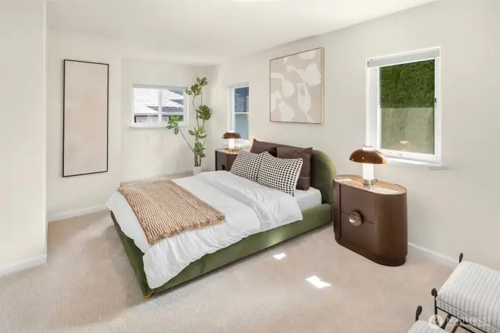 The primary bedroom is bright and fresh! The primary bedroom is bright and fresh!