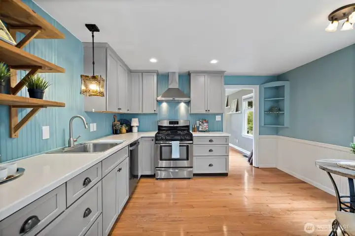 Large, updated kitchen