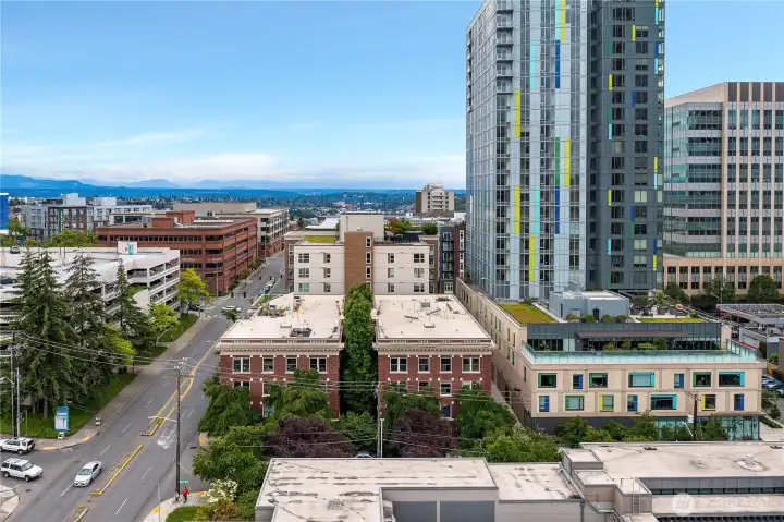 Aerial shot of the building from the North, looking South Aerial shot of the building from the North, looking South