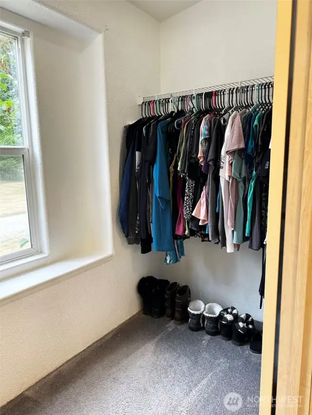 Large walk-in closets.