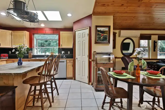 Ample room for a kitchen table.