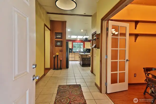 Welcome home. Tile entry.