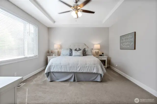 Light and bright spacious primary bedroom