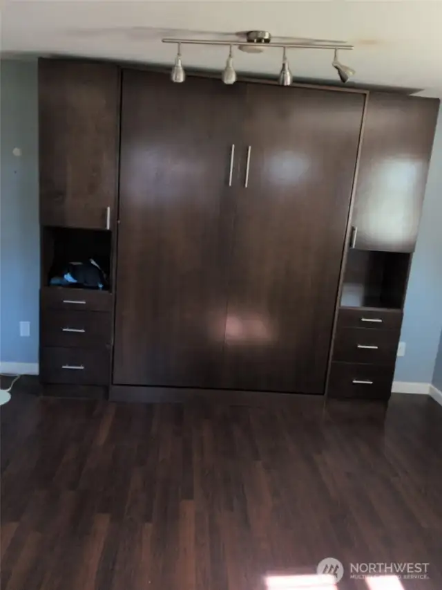 Murphy bed in bedroom
