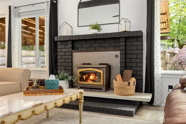 Wood fireplace