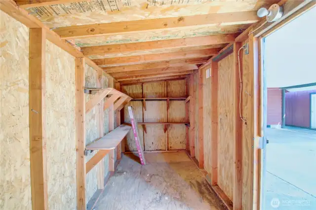 Interior of one of the two sheds