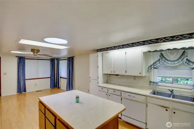 Spacious kitchen and dining area for gatherings