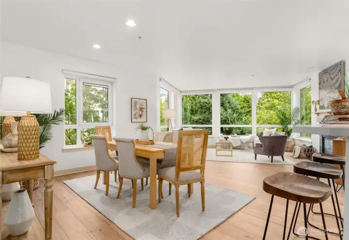 light and bright dining rom