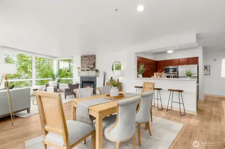 another vantage point of the the open floor plan
