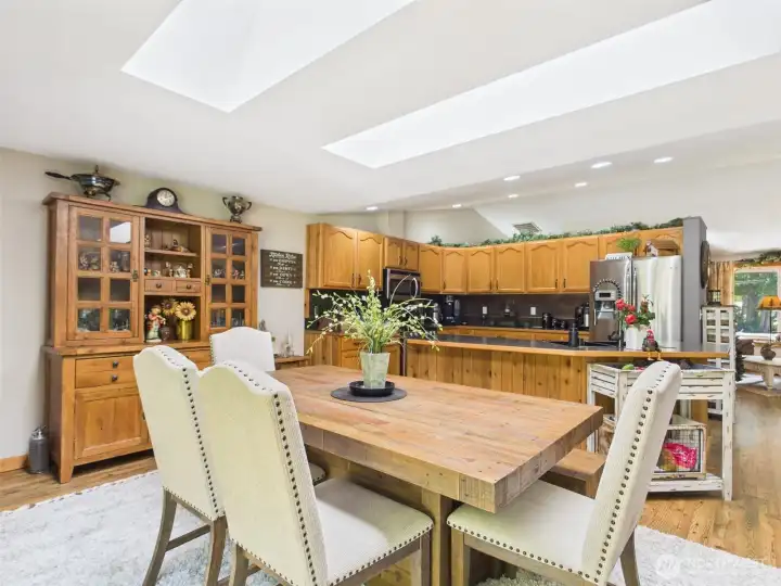 Dining room is right off the kitchen and family room.