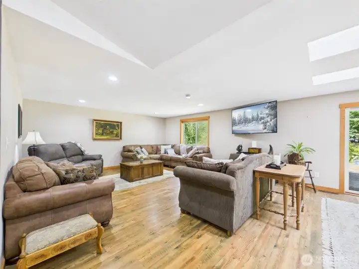 Nice open family room right off the kitchen and dining room area.