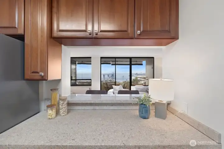 Enjoy the views even while prepping meals!