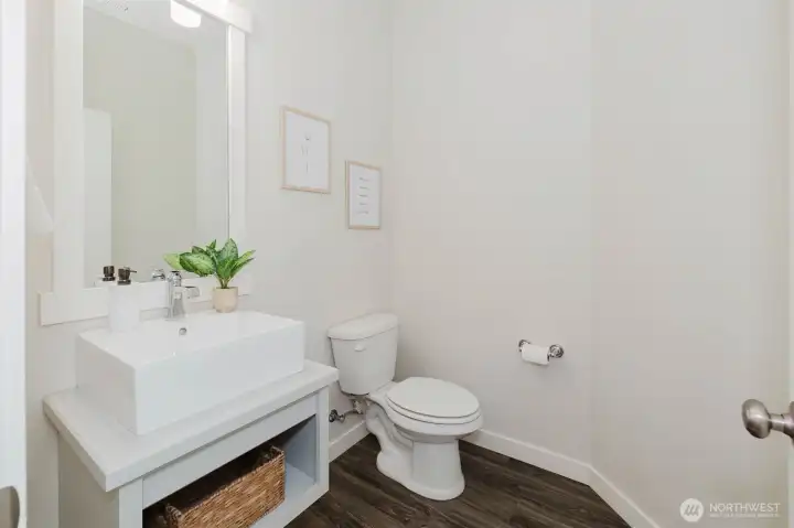 downstairs powder room