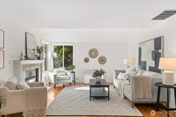 Spacious family room on main level