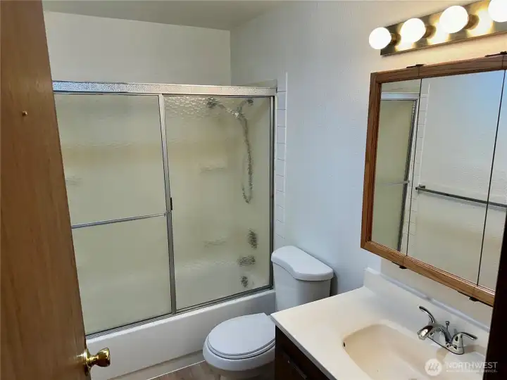Full bath with shower & tub
