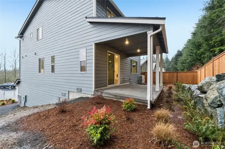 Private backyard. This home will be fully fenced.