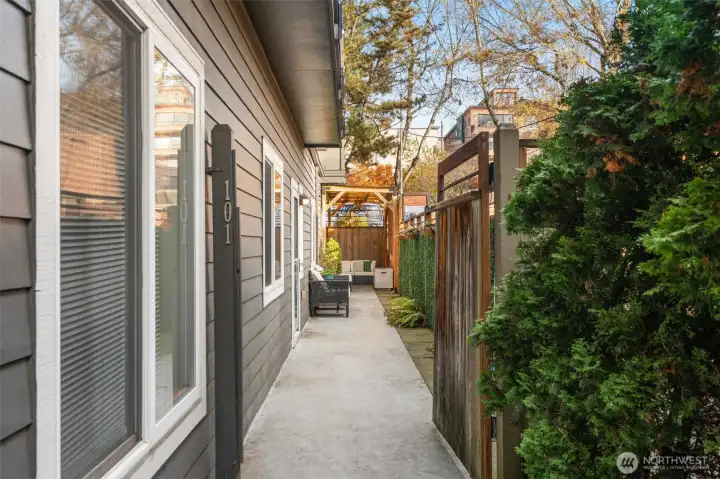 Separate entrance from exterior