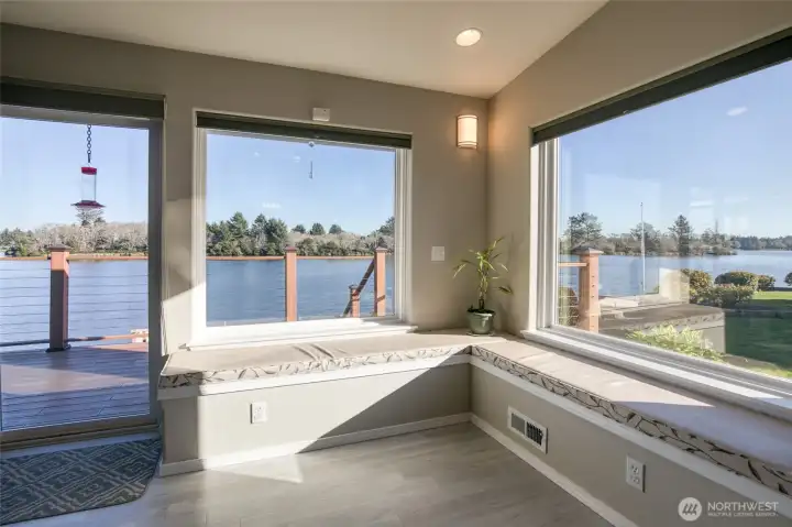 Enjoy reading a book in a nook overlooking the beautiul view.