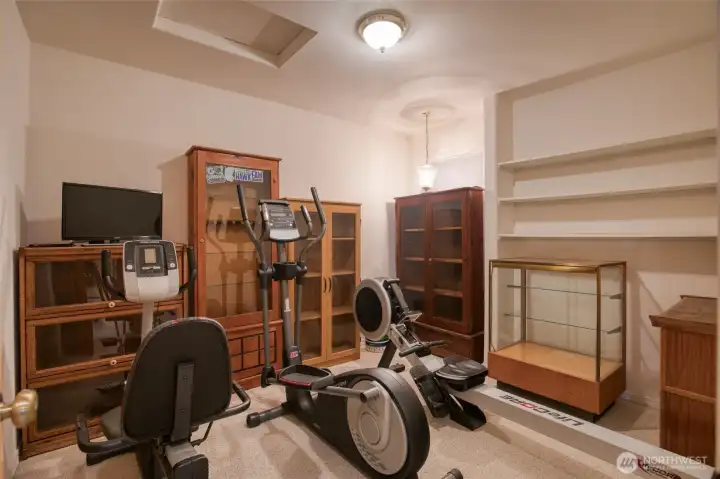 Bedroom #2 is Currently being used as workout room