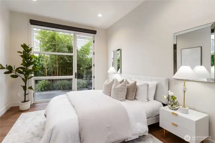 Main level flex room! Makes for perfect bedroom or home office.