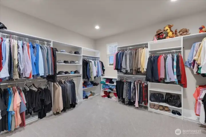 Sellers added beautiful built-ins in Primary Closet