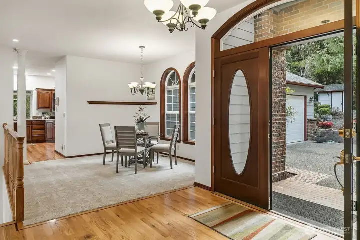 An entry with character and natural lighting.