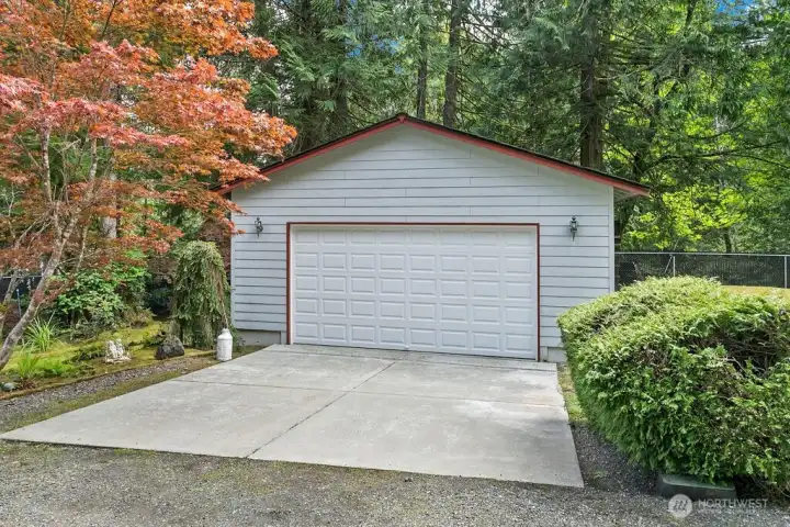 Two Car Detached Garage with concrete apron.  This is in addition to the Attached Garage. With the RV Carport...You can easily have covered parking for 6 vehicles.