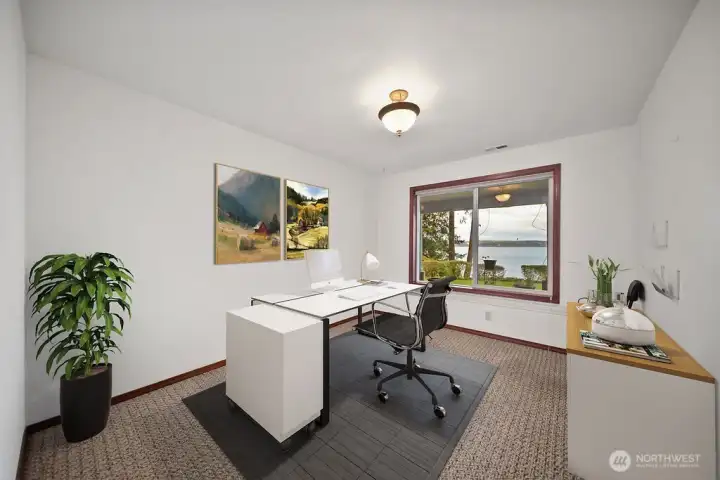 Working from home?  What a great space to spend time in... View! Bathroom! and Kitchenette!