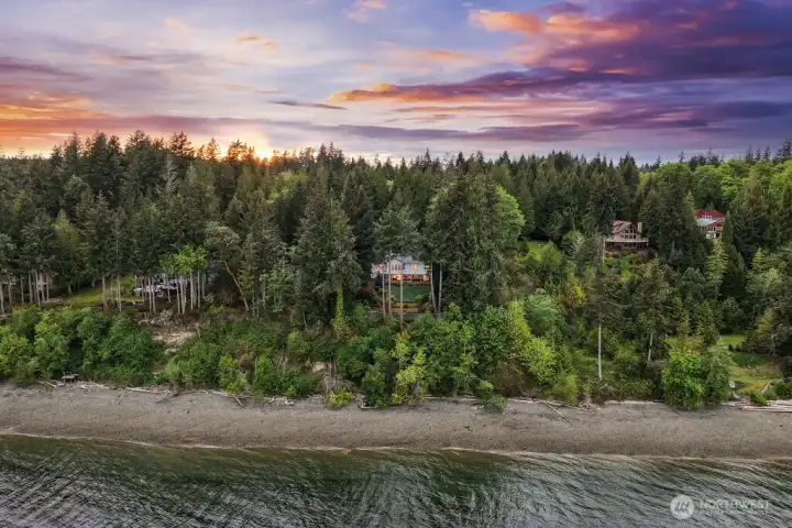 Drone shot showing how private this home is.  Quiet and peaceful!!