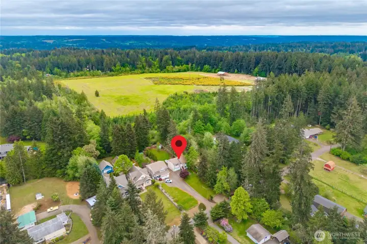 Aerial view of the Port Orchard community.